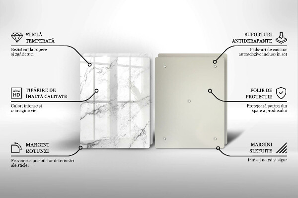 Tocător de bucătărie Textura eleganta de marmura