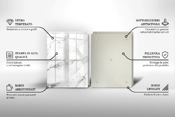 Tocător de bucătărie Textura eleganta de marmura