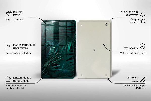 Tocător de bucătărie Frunze sălbatice ale junglei