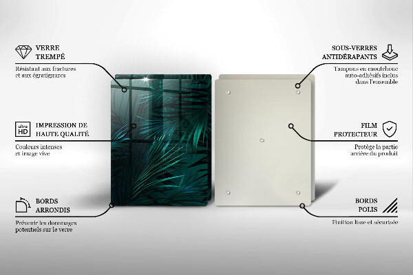 Tocător de bucătărie Frunze sălbatice ale junglei