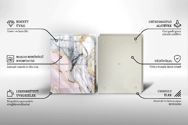 Tocător de bucătărie Marmură pastel