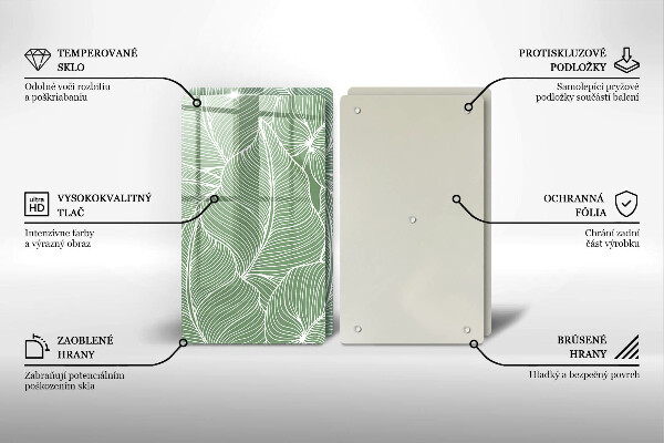 Tocător de bucătărie Frunze liniare