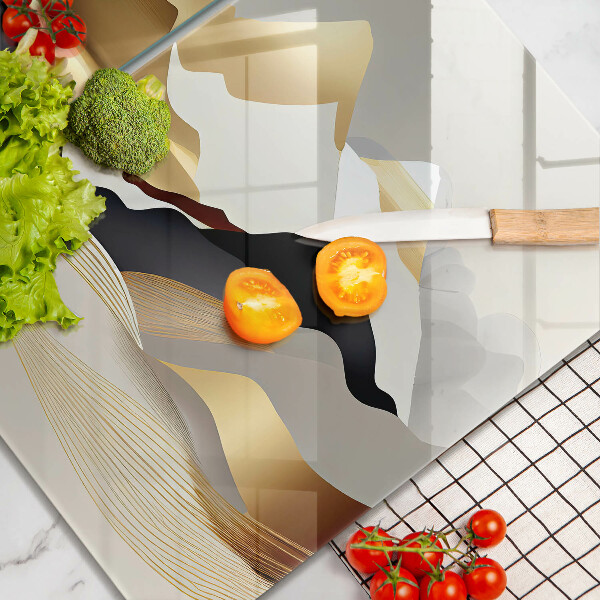 Tocător de bucătărie Munți de aur abstracti