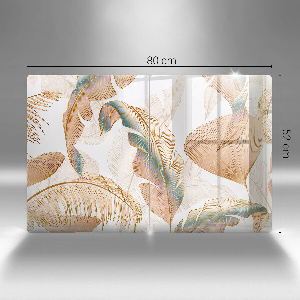 Tocător de bucătărie Pene și frunze Boho