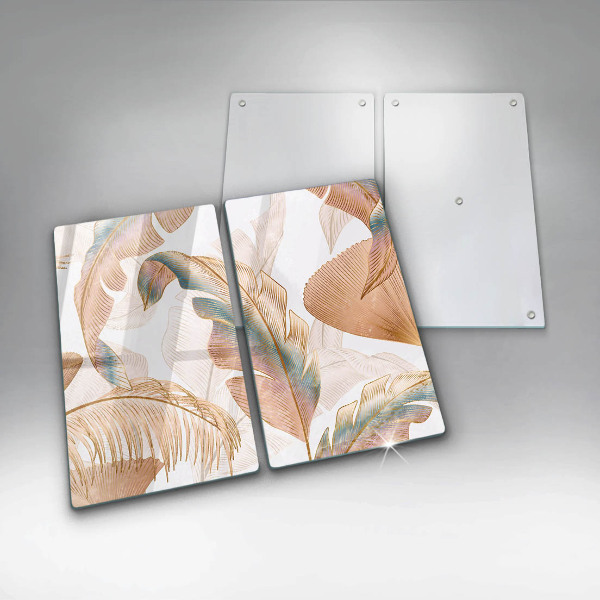 Tocător de bucătărie Pene și frunze Boho