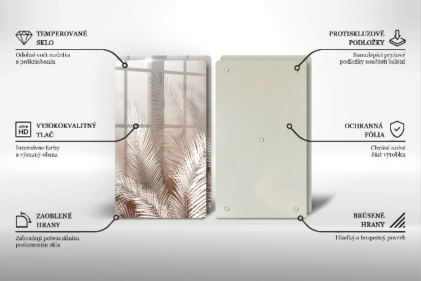 Tocător de bucătărie Frunze de vegetație boho