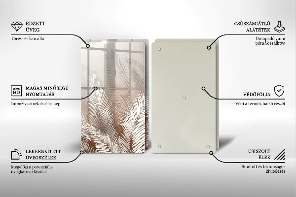 Tocător de bucătărie Frunze de vegetație boho