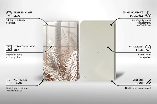 Tocător de bucătărie Frunze de vegetație boho