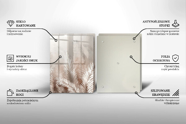 Tocător de bucătărie Frunze de vegetație boho