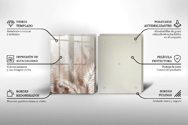 Tocător de bucătărie Frunze de vegetație boho