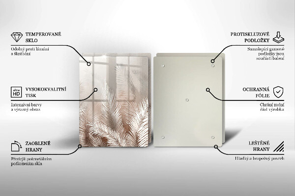 Tocător de bucătărie Frunze de vegetație boho