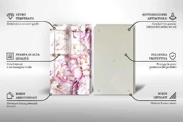 Tocător de bucătărie Buchet de bujor