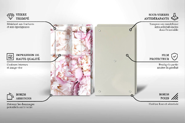 Tocător de bucătărie Buchet de bujor