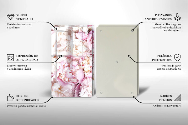 Tocător de bucătărie Buchet de bujor