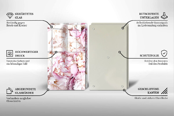 Tocător de bucătărie Buchet de bujor