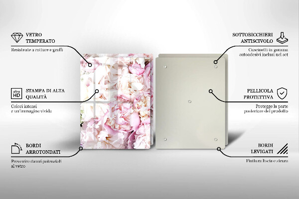 Tocător de bucătărie Buchet de bujor