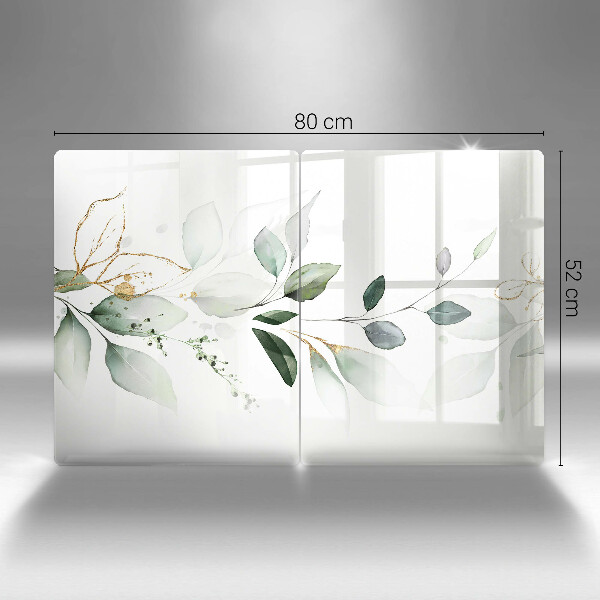 Tocător de bucătărie Acuarelă frunze