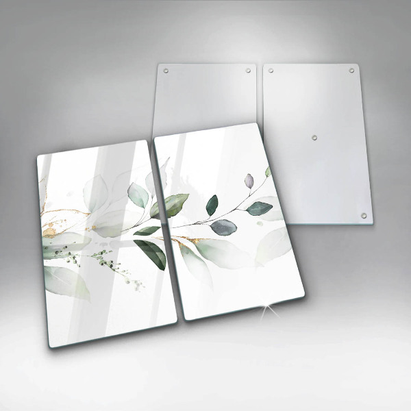 Tocător de bucătărie Acuarelă frunze