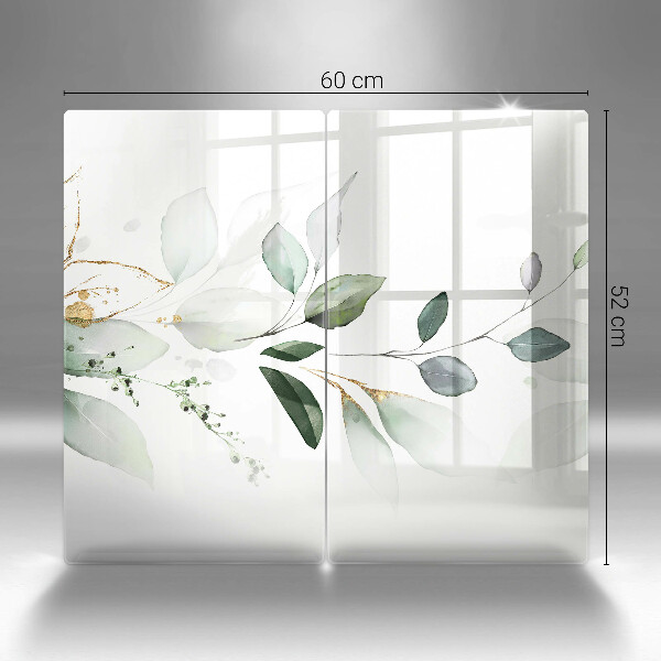 Tocător de bucătărie Acuarelă frunze