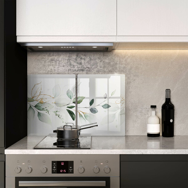 Tocător de bucătărie Acuarelă frunze