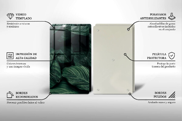 Tocător de bucătărie Frunze întunecate