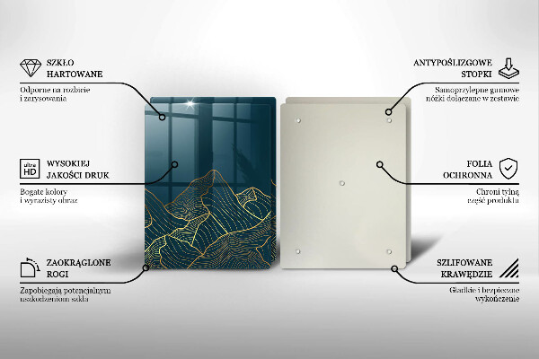 Tocător de bucătărie Munți abstracti