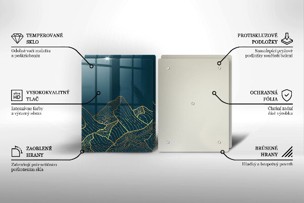 Tocător de bucătărie Munți abstracti