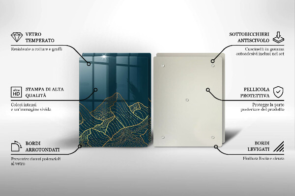 Tocător de bucătărie Munți abstracti