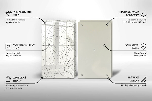 Tocător de bucătărie Design de artă în linie