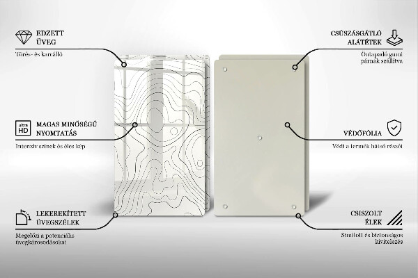 Tocător de bucătărie Design de artă în linie