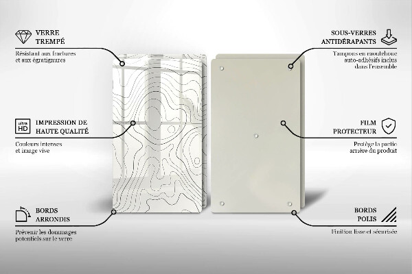 Tocător de bucătărie Design de artă în linie