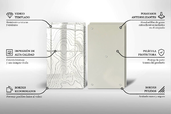 Tocător de bucătărie Design de artă în linie