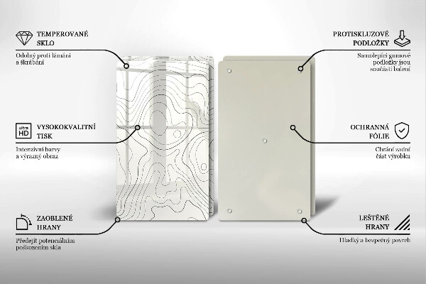 Tocător de bucătărie Design de artă în linie
