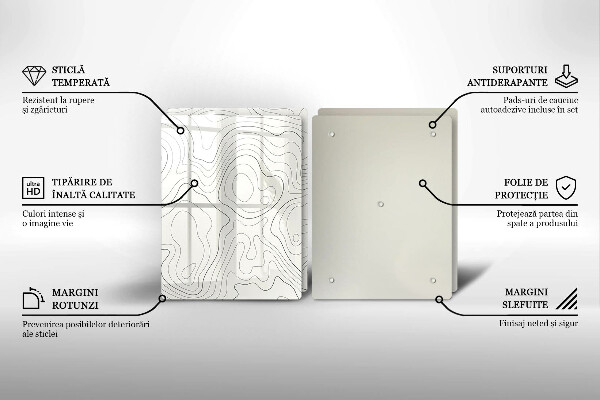 Tocător de bucătărie Design de artă în linie