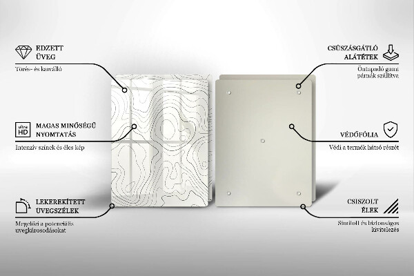 Tocător de bucătărie Design de artă în linie