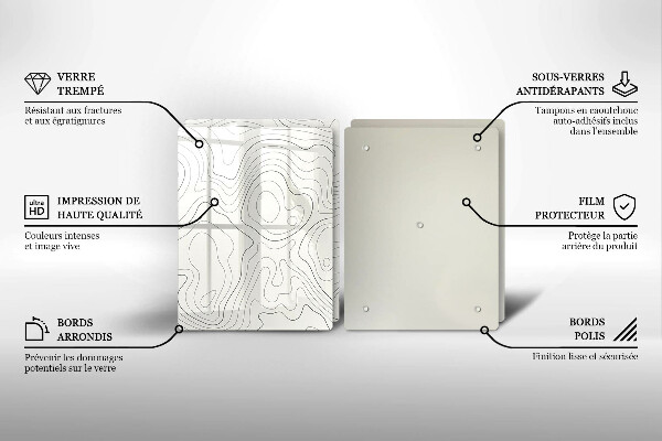 Tocător de bucătărie Design de artă în linie