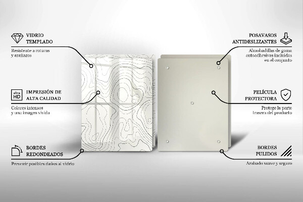 Tocător de bucătărie Design de artă în linie