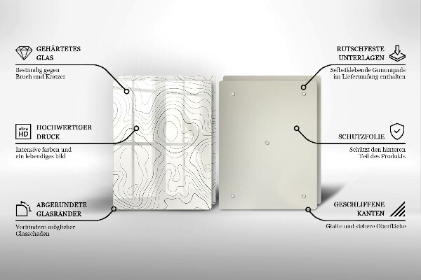 Tocător de bucătărie Design de artă în linie