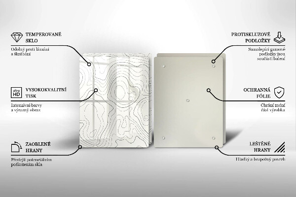 Tocător de bucătărie Design de artă în linie