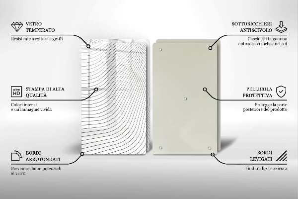 Tocător de bucătărie Model de linii moderne