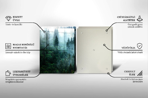 Tocător de bucătărie Pădure în ceață