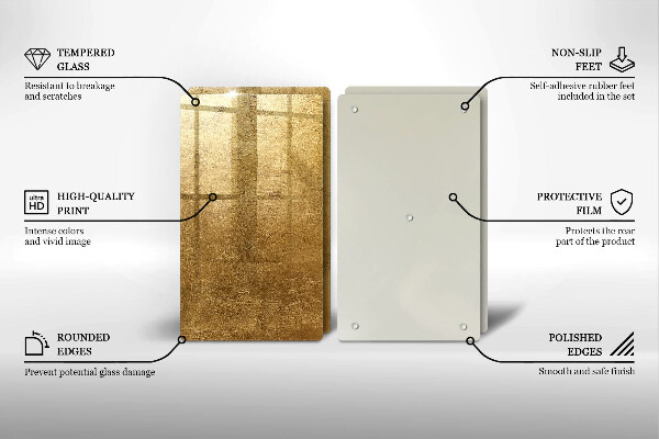 Tocător de bucătărie Fundal cu textură aurie