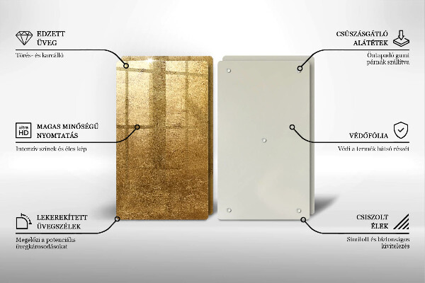 Tocător de bucătărie Fundal cu textură aurie