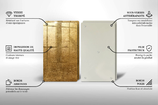 Tocător de bucătărie Fundal cu textură aurie