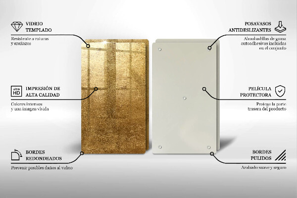 Tocător de bucătărie Fundal cu textură aurie