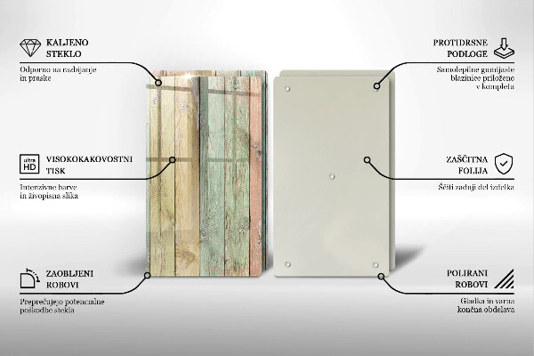 Tocător de bucătărie Plăci vintage colorate