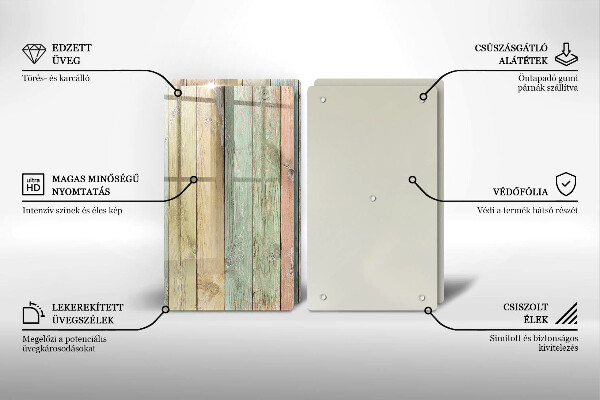 Tocător de bucătărie Plăci vintage colorate