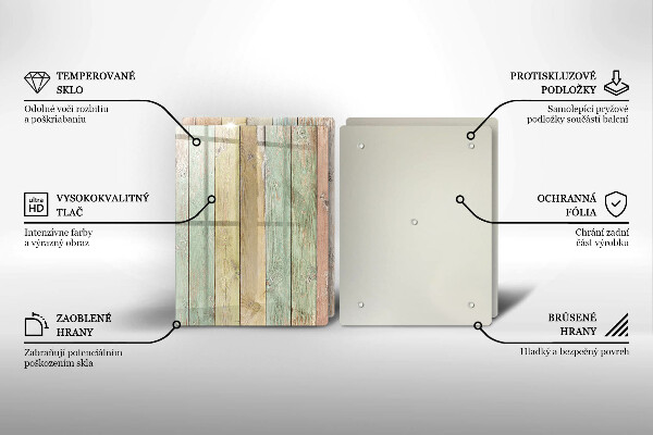 Tocător de bucătărie Plăci vintage colorate