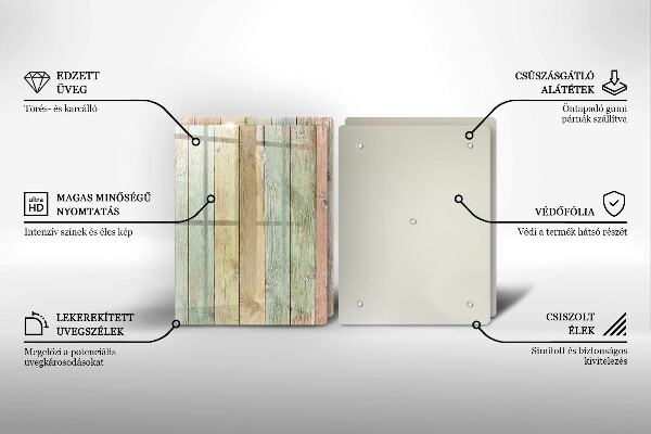 Tocător de bucătărie Plăci vintage colorate