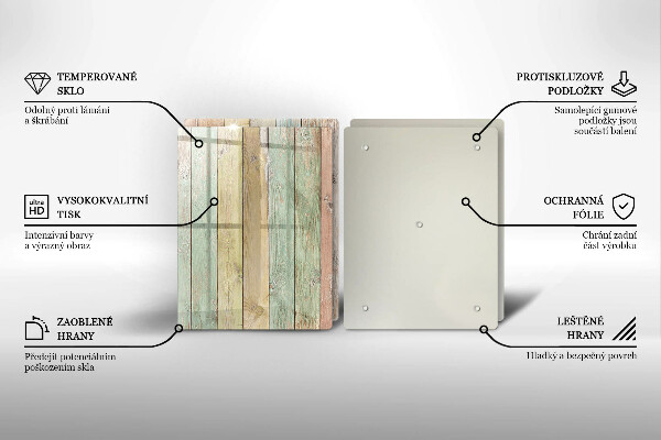 Tocător de bucătărie Plăci vintage colorate